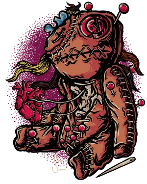 Voodoo Doll Sticker