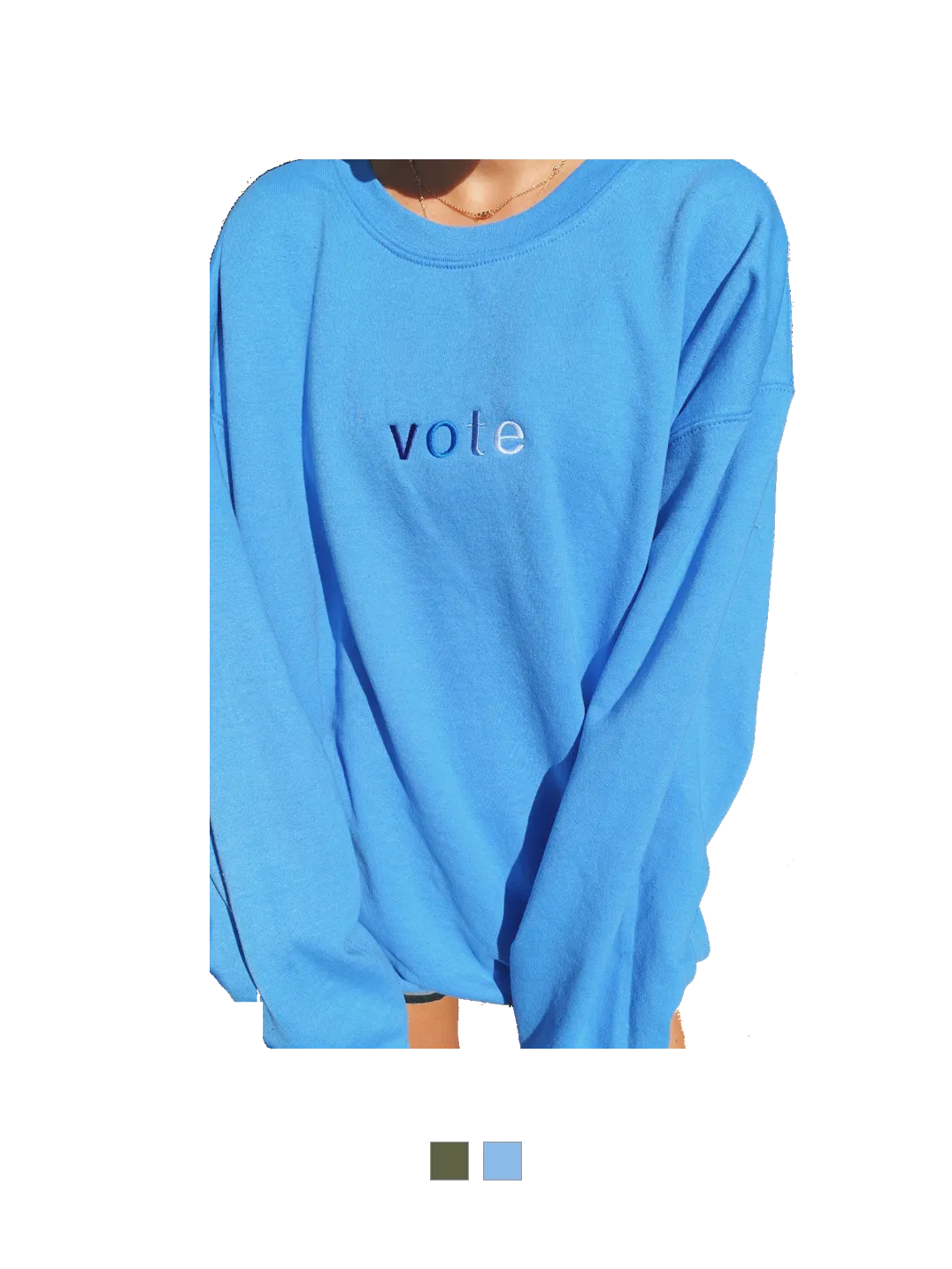 Vote Multicolored Embroidered Sweatshirt