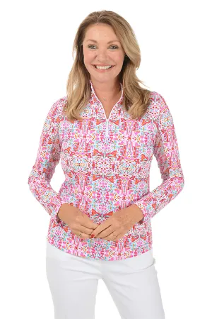Watermelon Ridley Aztec UPF50  Sun Shirt