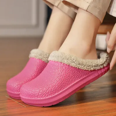 Winter Couples Half Pack Foot Cotton Slippers
