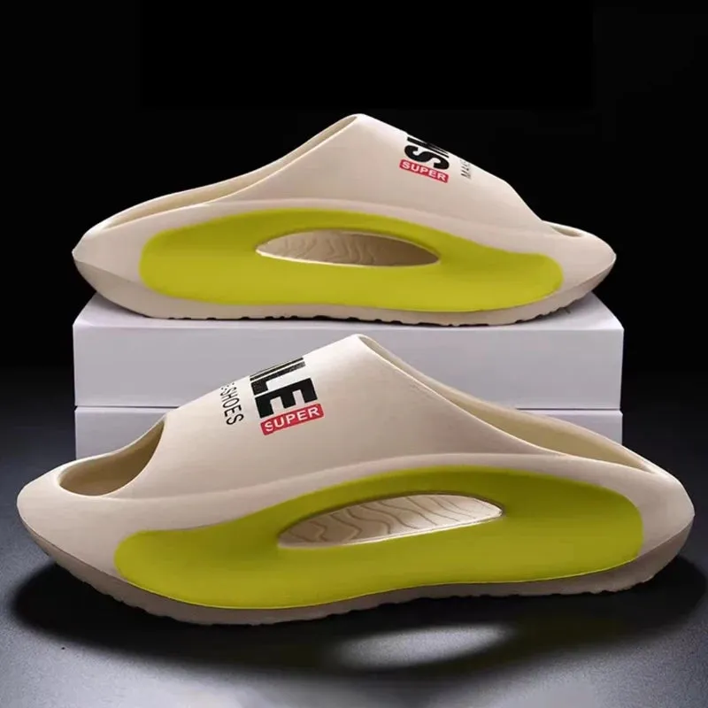 Women's slippers, 2024 new summer outerwear, trendy, anti slip, anti odor beach sandals, sports sandals, men's sandals