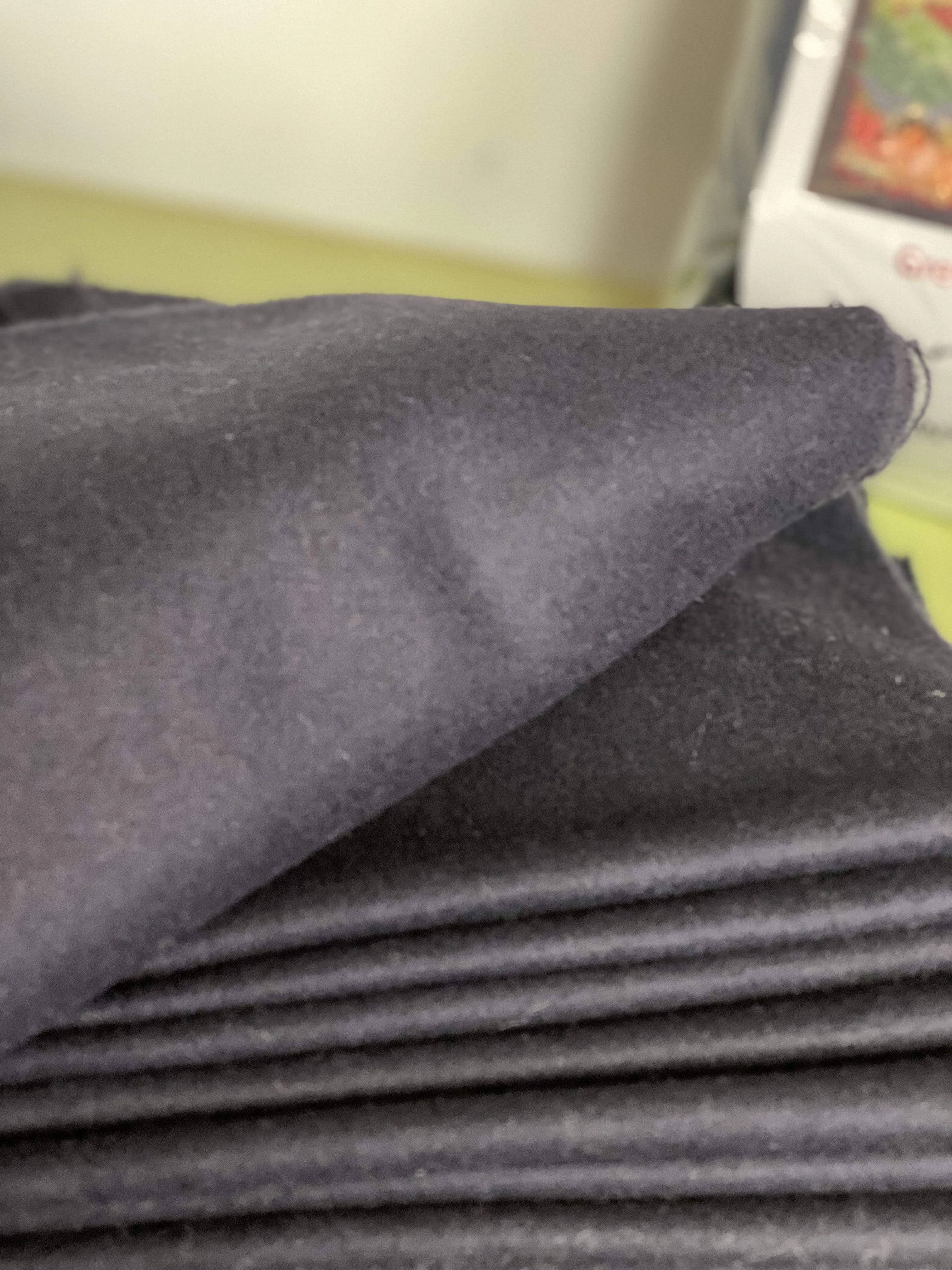 Wool Cloth - $14 Swatch Black Cloth