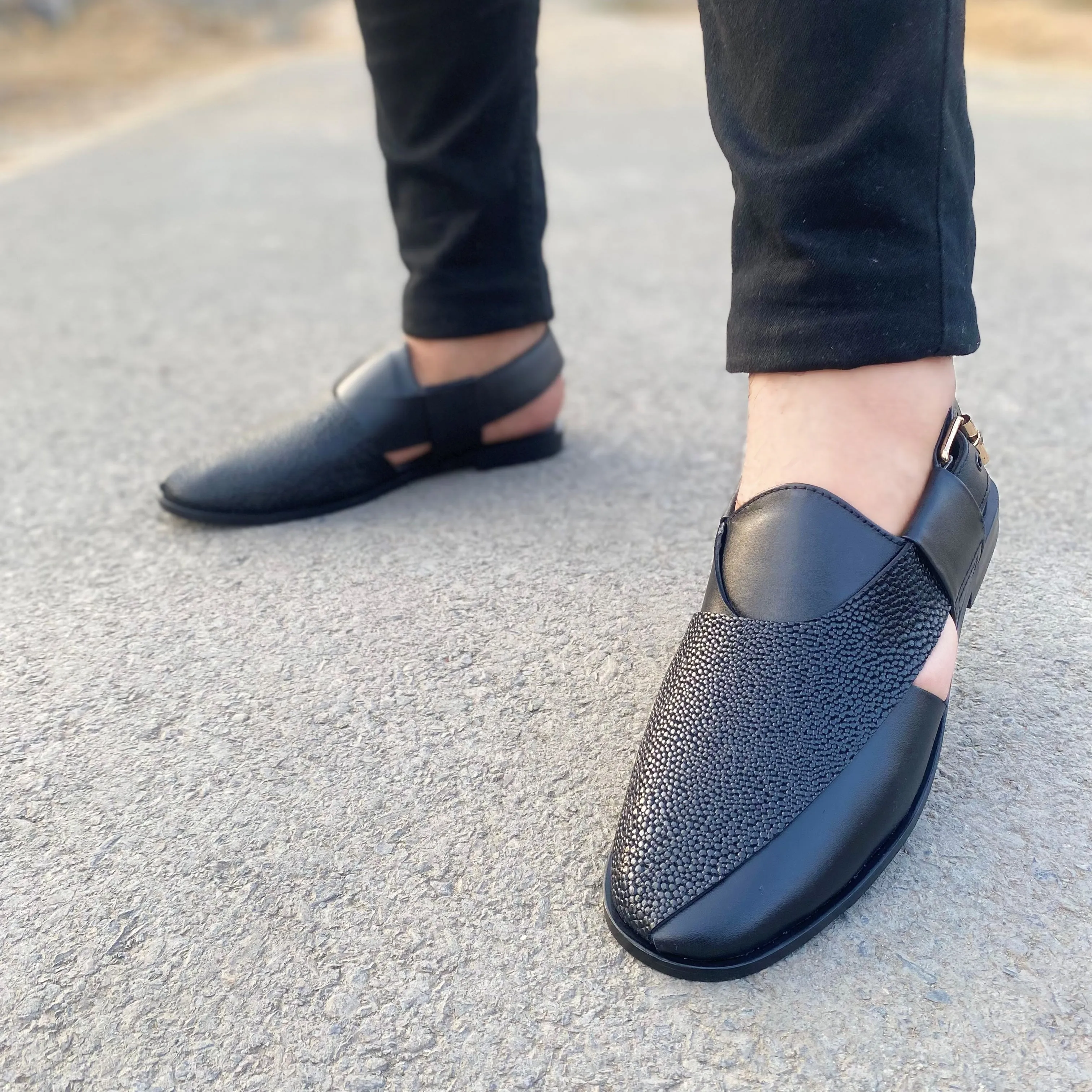 WS Pure leather Handmade Peshawari Chappal S-00871