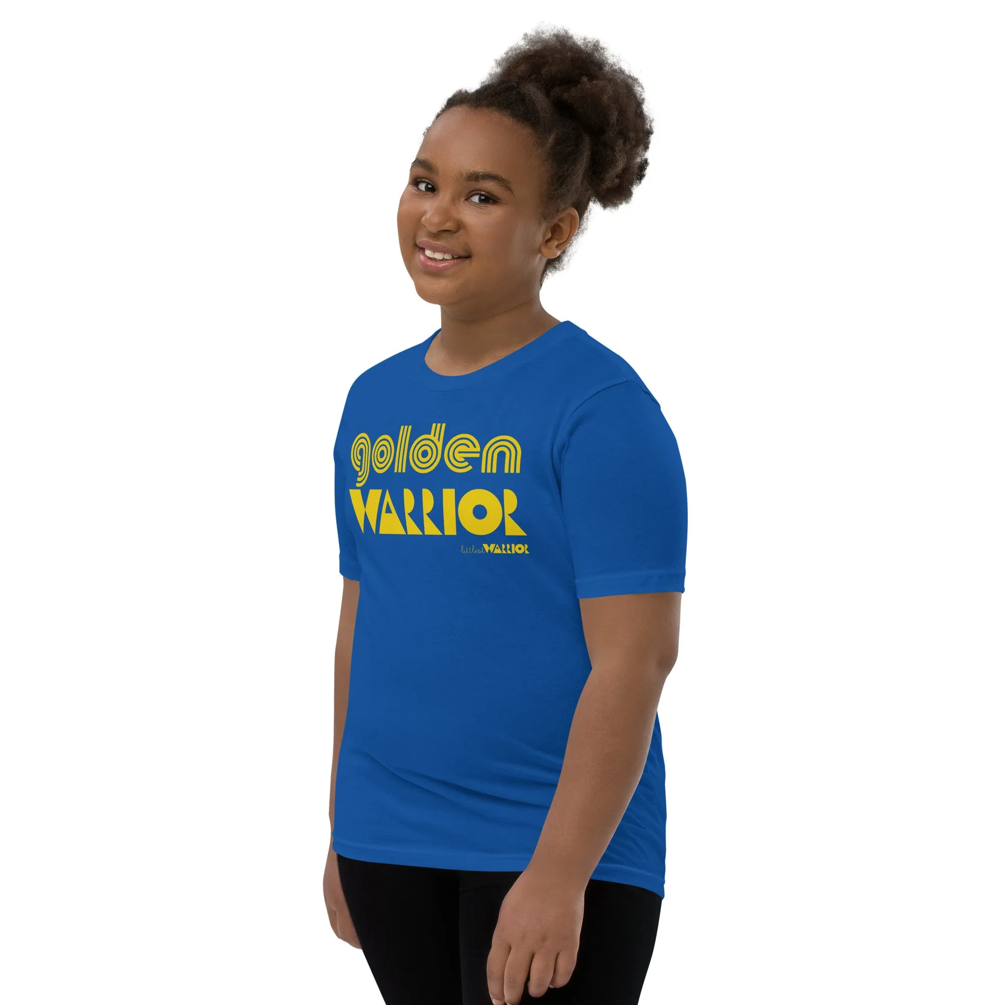 Youth Short Sleeve Cancer awareness Golden Warrior tee