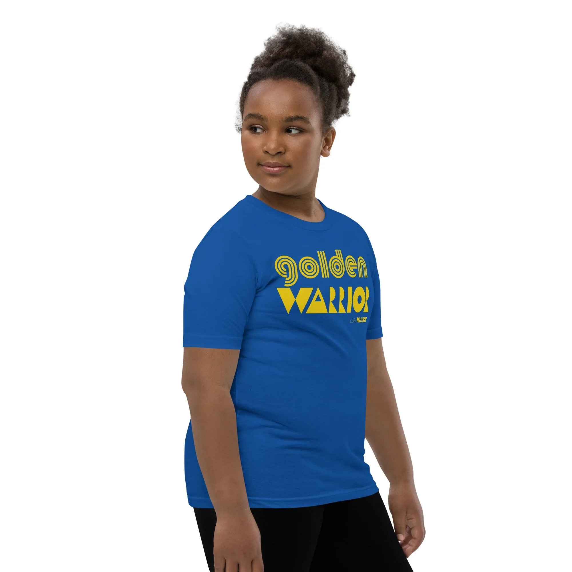 Youth Short Sleeve Cancer awareness Golden Warrior tee