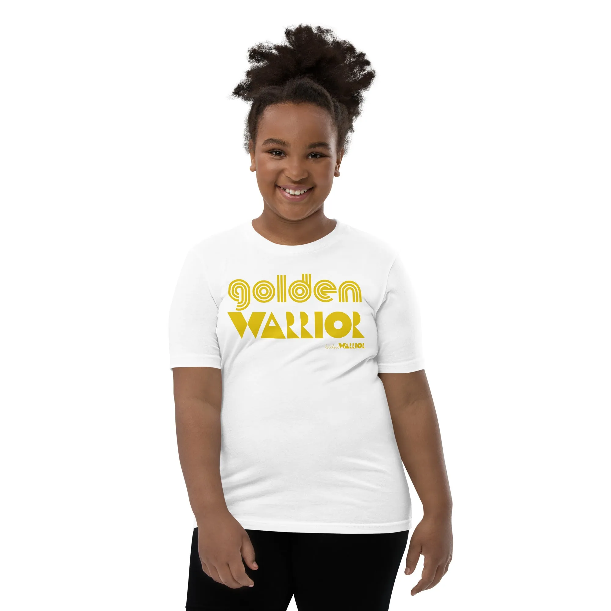 Youth Short Sleeve Cancer awareness Golden Warrior tee