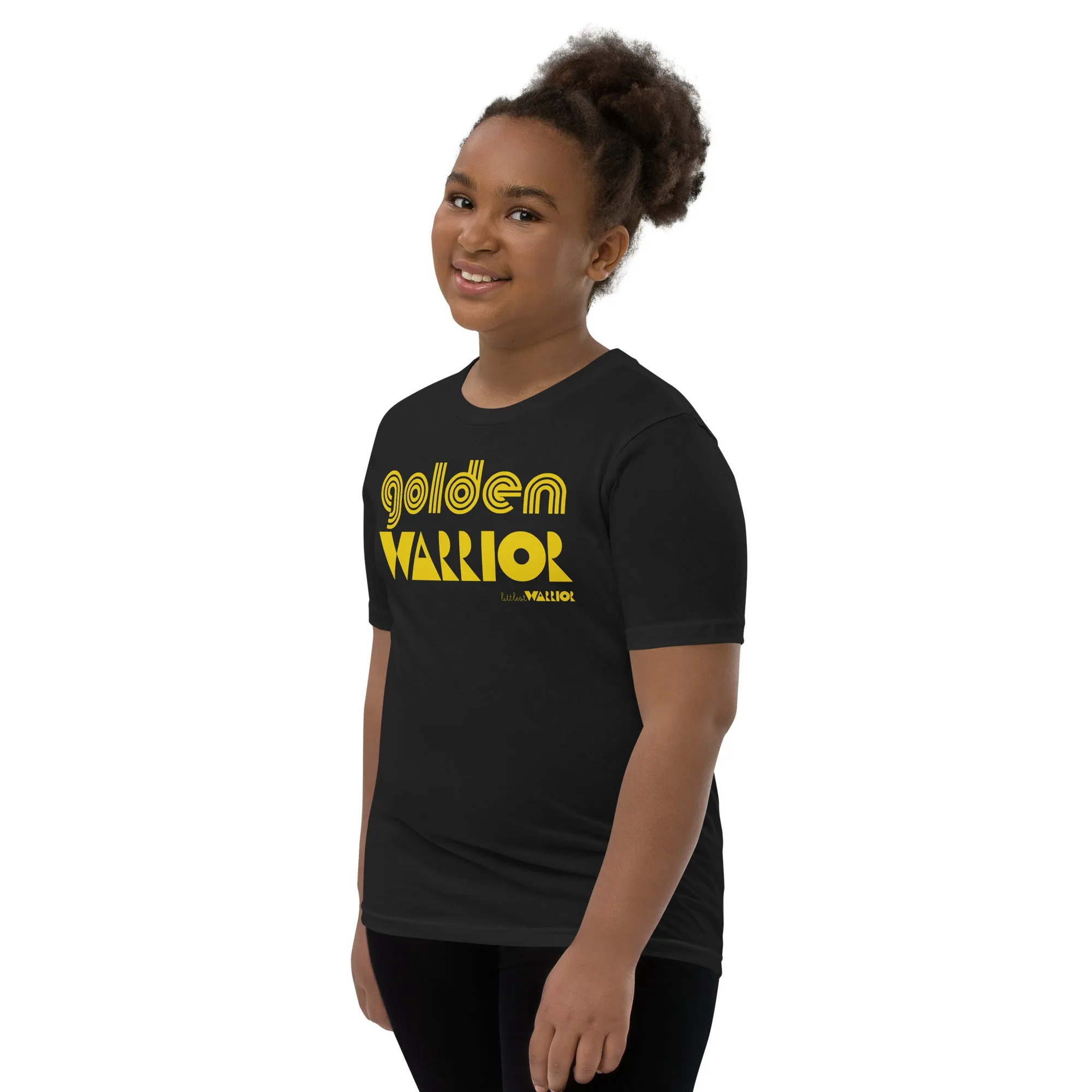 Youth Short Sleeve Cancer awareness Golden Warrior tee