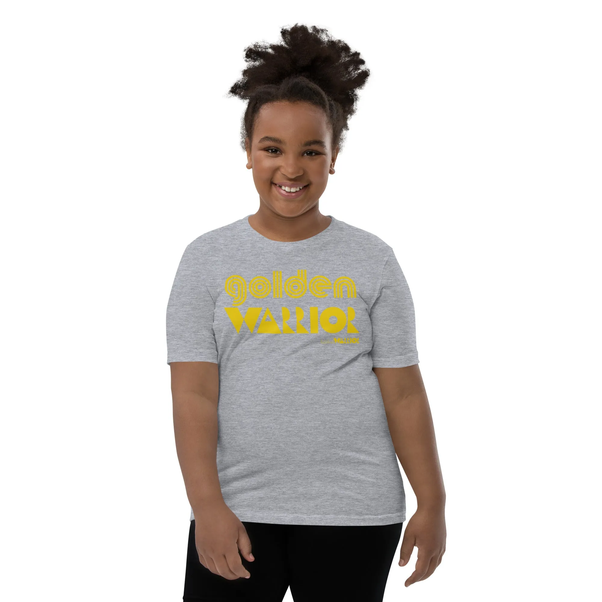 Youth Short Sleeve Cancer awareness Golden Warrior tee