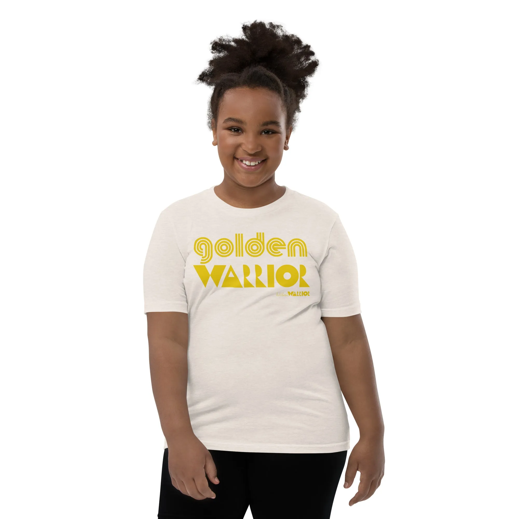 Youth Short Sleeve Cancer awareness Golden Warrior tee