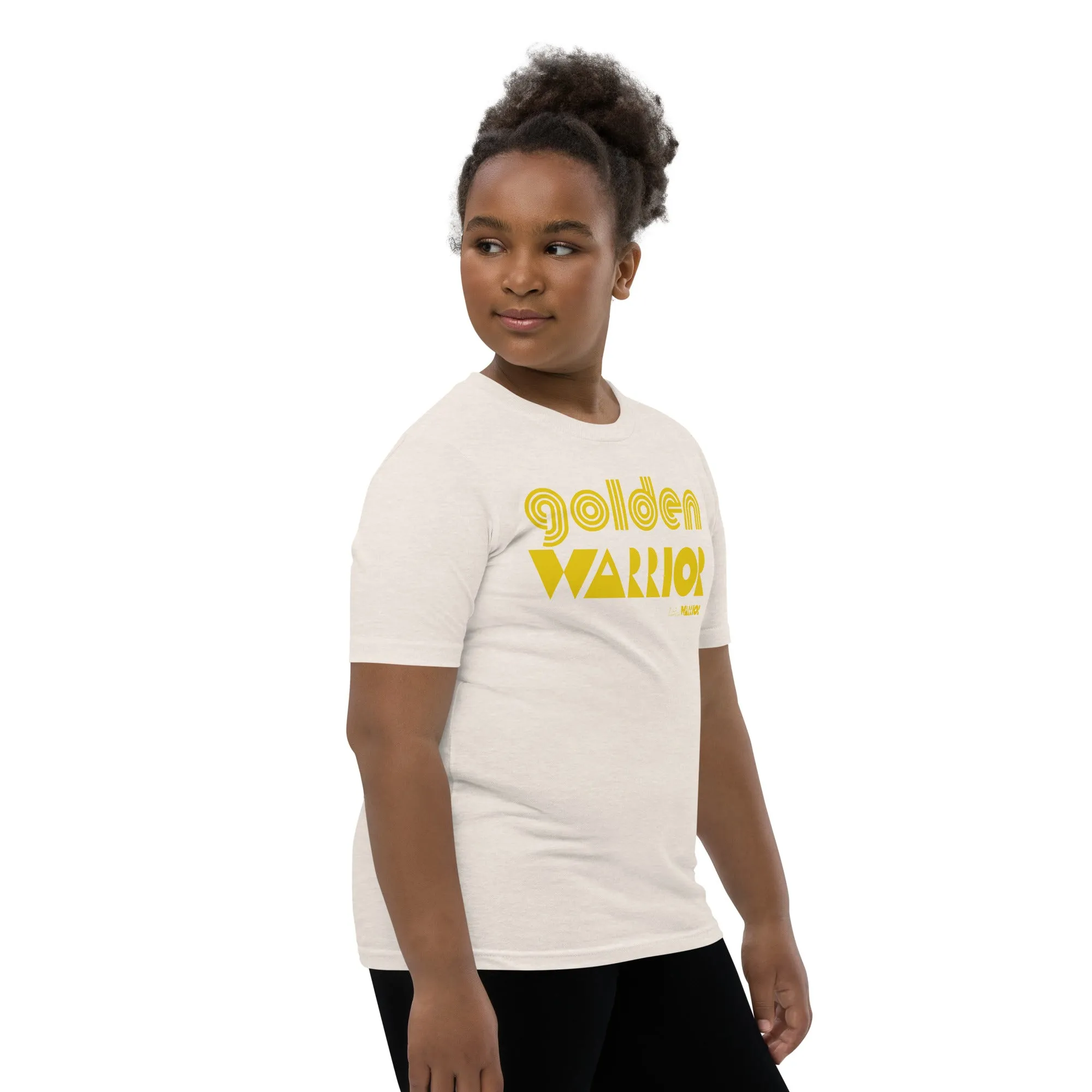 Youth Short Sleeve Cancer awareness Golden Warrior tee