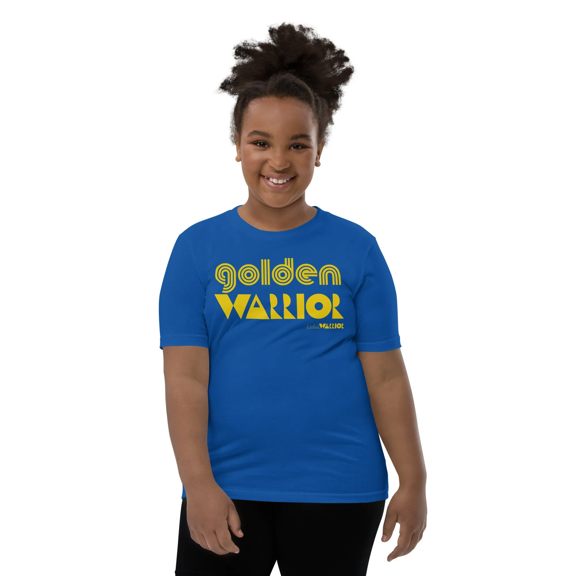 Youth Short Sleeve Cancer awareness Golden Warrior tee