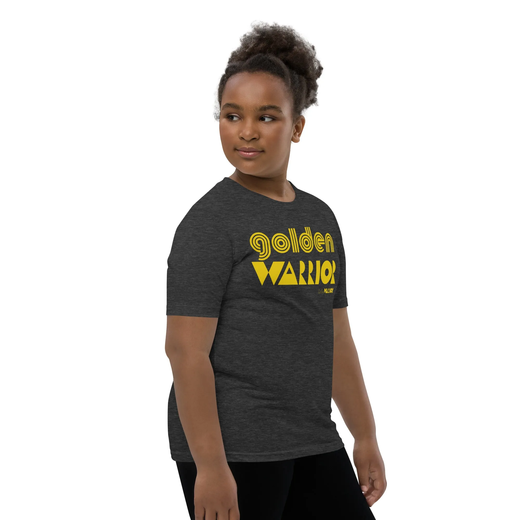 Youth Short Sleeve Cancer awareness Golden Warrior tee