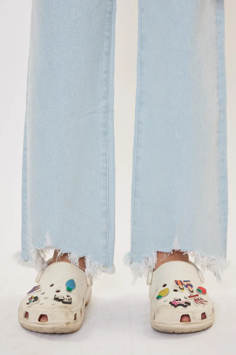 Zendaya High Rise Wide Leg Kid Jeans